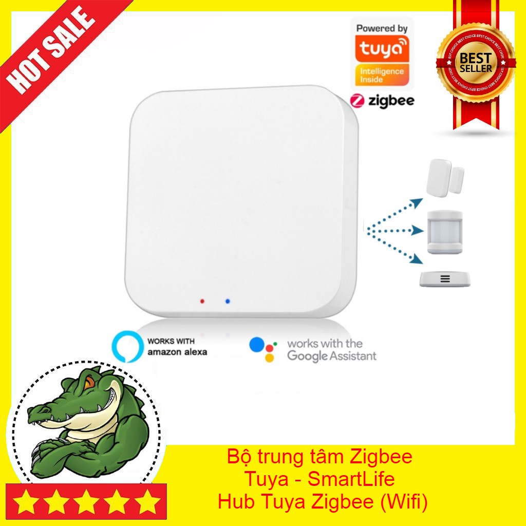 Bộ trung tâm Zigbee nhà thông minh hệ Tuya/SmartLife - Hub Tuya Zigbee (Wifi)