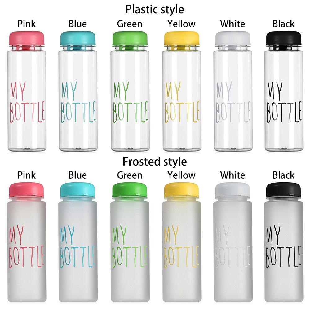 Bình Nước 500ML Bằng Nhựa Trong Suốt In Chữ My Bottle