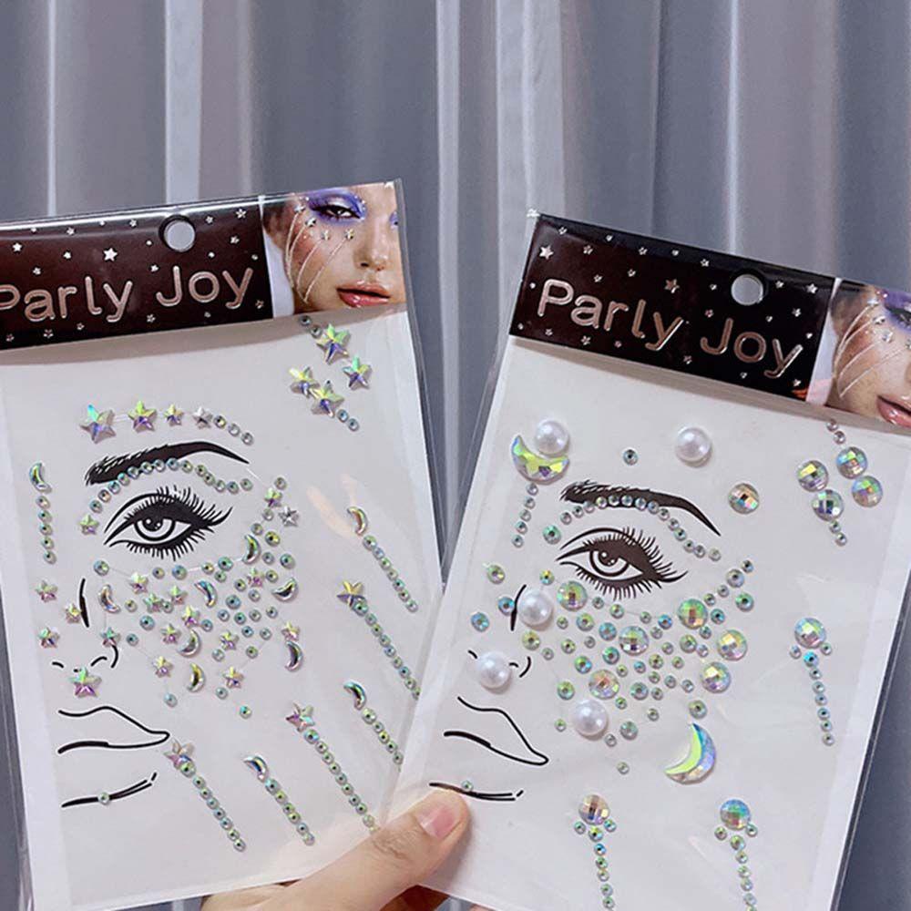 OCEANMAP Hình Xăm Dán Trang Trí Mặt Tạm Thời Kiểu Dáng Tinh Tế