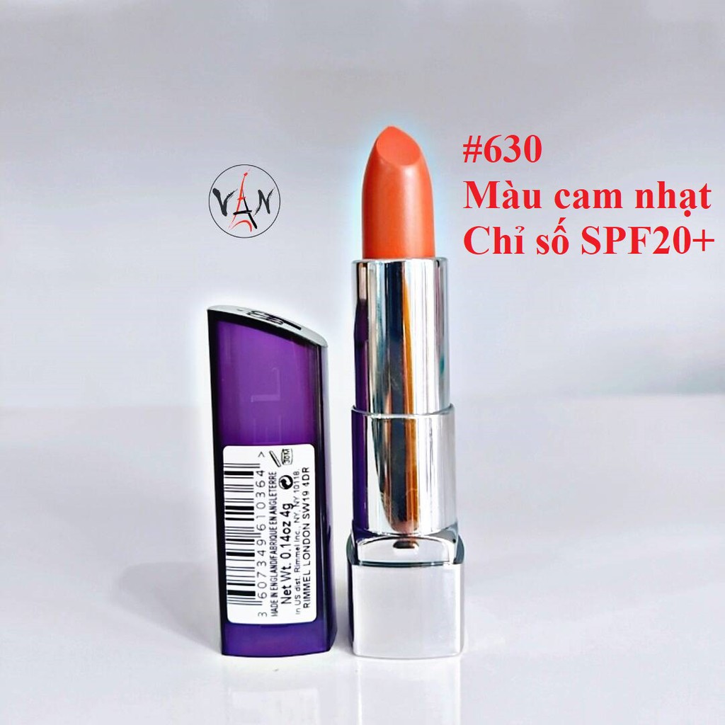 [Rimmel London] Son dưỡng rimmel dành cho môi khô và nứt nẻ 4g- son nhiều màu