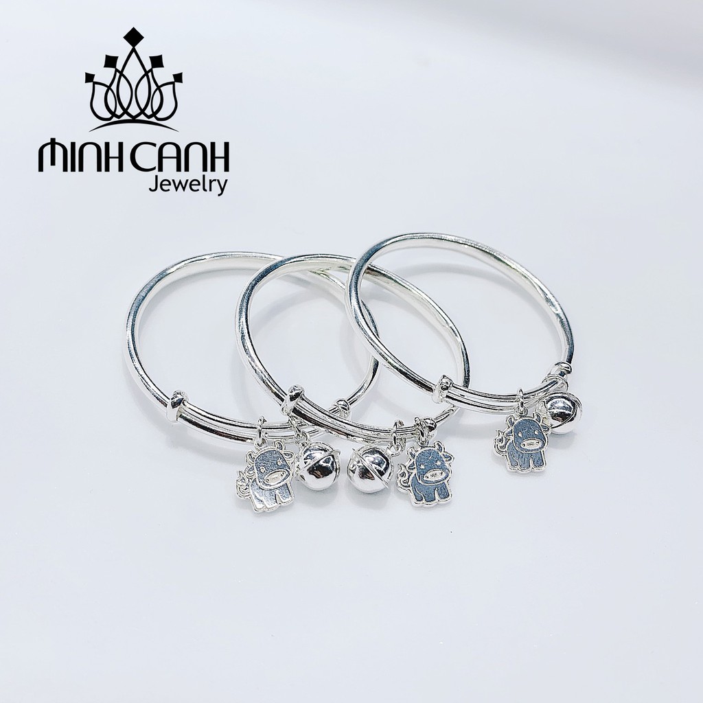 Lắc Bạc Cho Bé Hình Con Trâu Dễ Thương - Minh Canh Jewelry