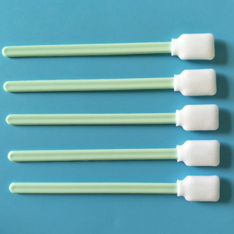 Bộ 50 Que Xốp Hình Chữ Nhật / Vuông Màu Xanh Lá Dùng Để Vệ Sinh Máy In Nhiệt Inkjet