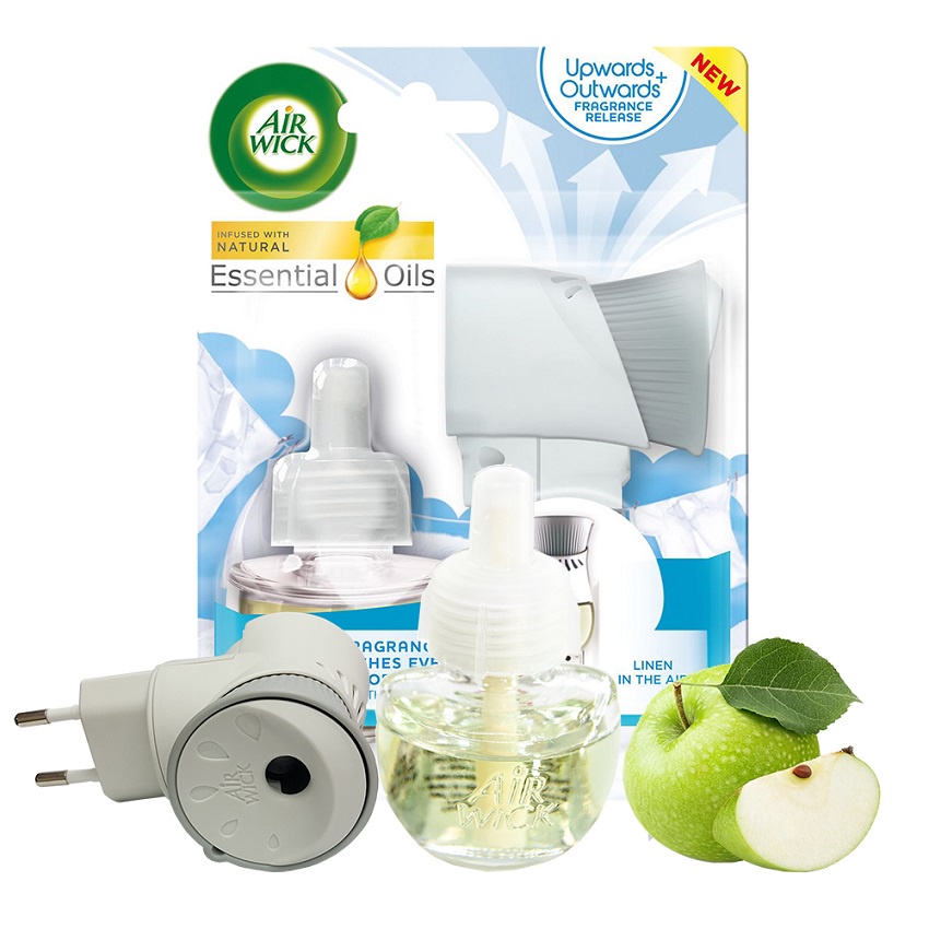Bộ tinh dầu cắm điện Airwick AWK3082 Linen In The Air 19ml (Hương táo xanh)