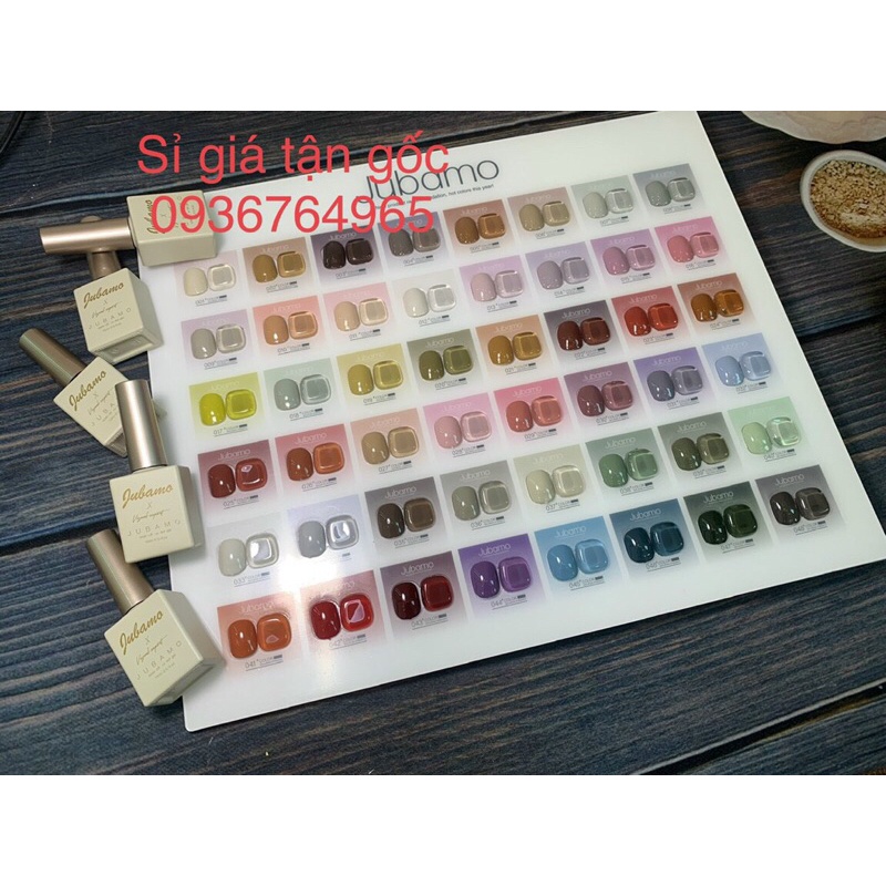 Set sơn gel Jubamo 48 màu, (tặng kèm bảng màu, base, top)