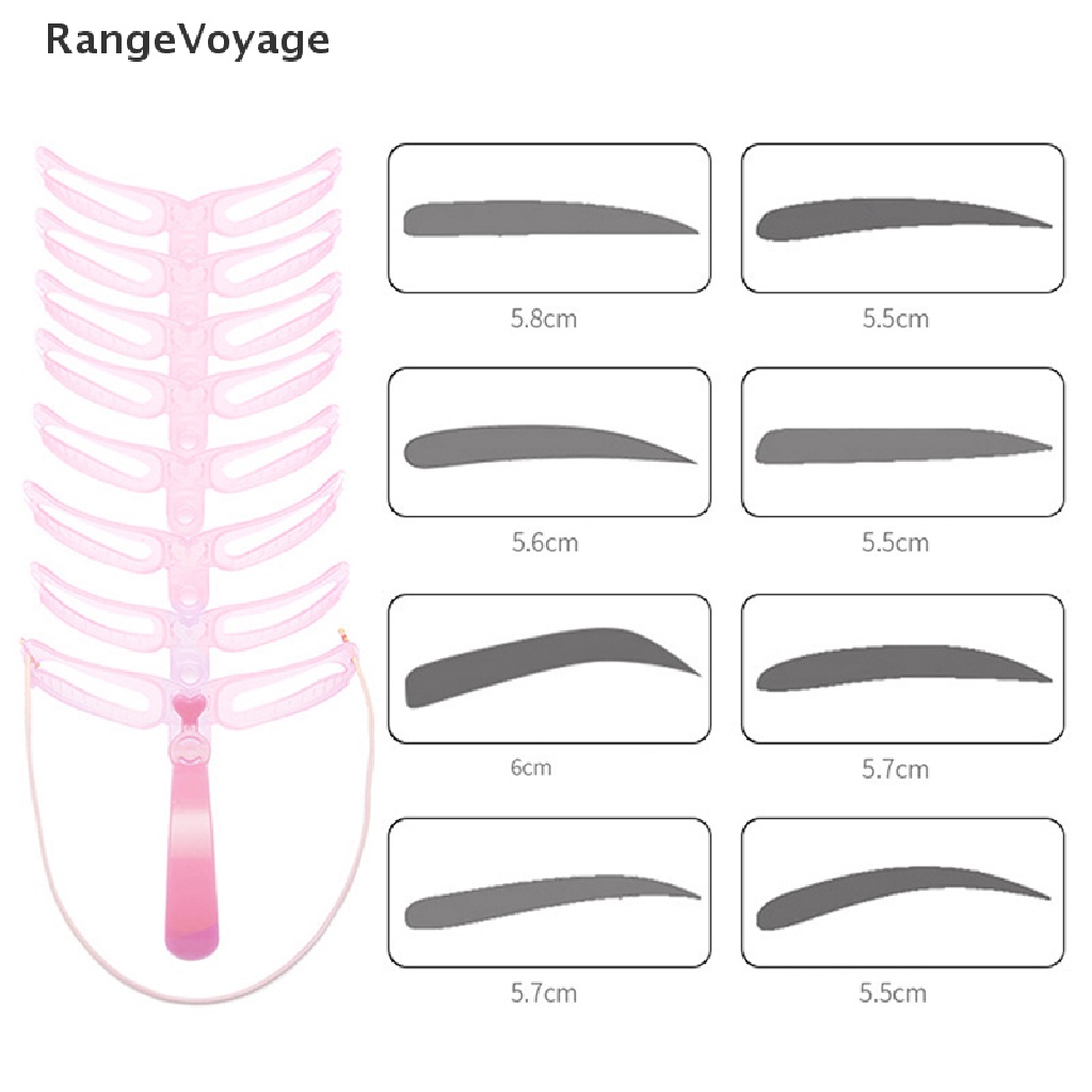 Khuôn Kẻ Mày 8 Trong 1 Có Thể Tái Sử Dụng Độc Đáo