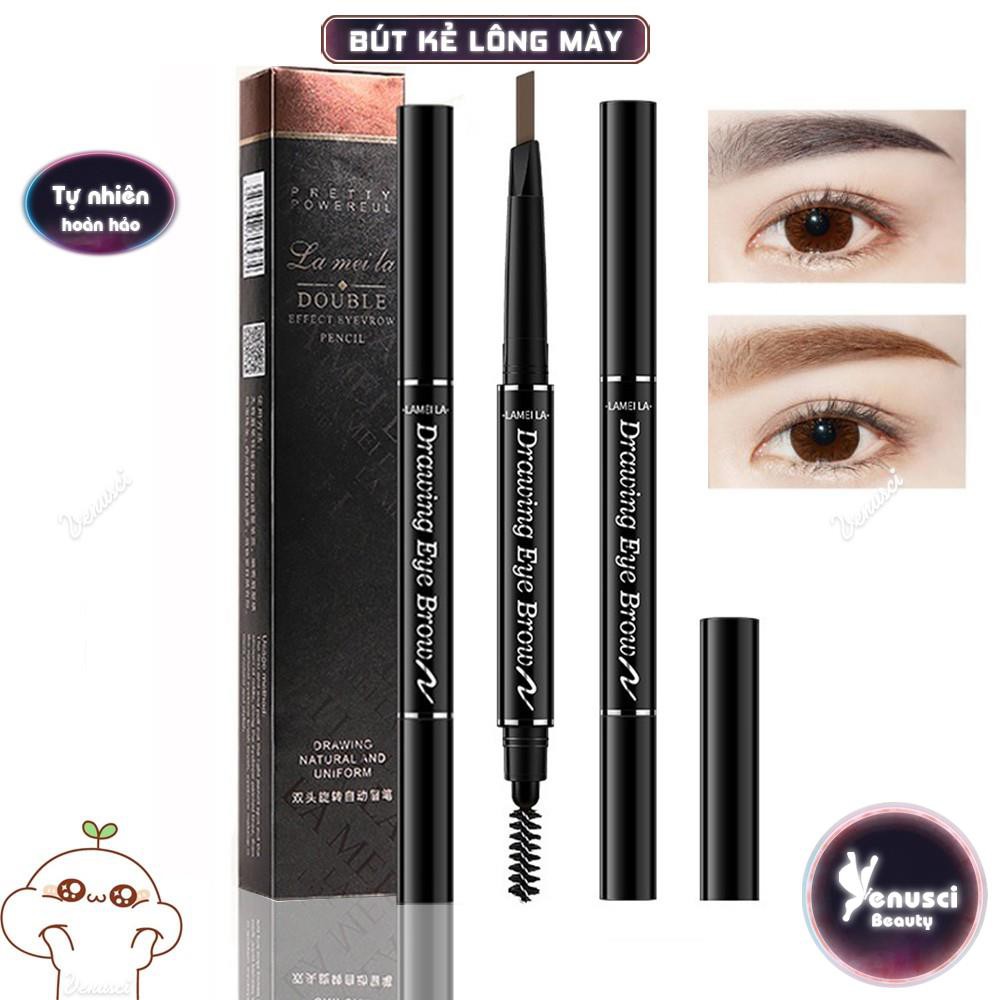 Chì Kẻ Mày Double Effect Lameila 02 đầu không thấm nước