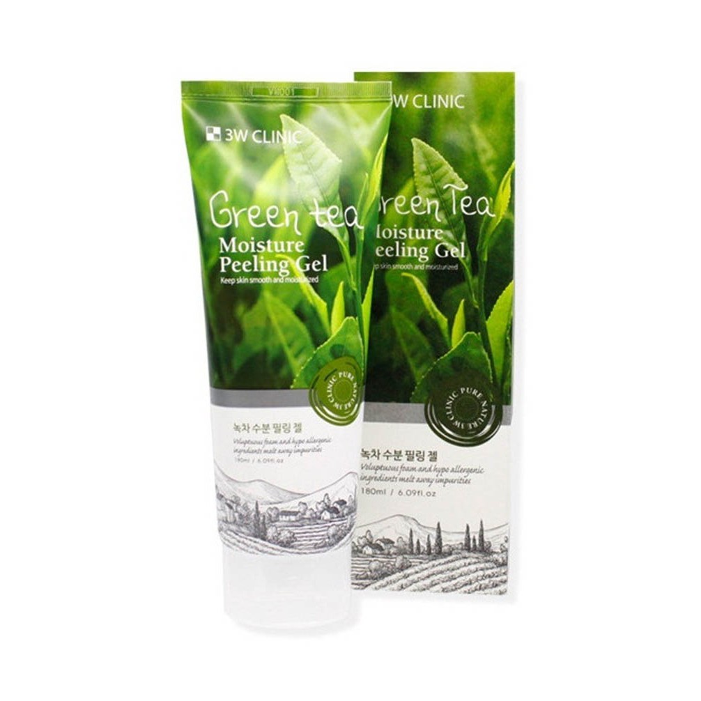 Gel Tẩy Tế Bào Chết Trà Xanh 3W Clinic Green Tea Moisture Peeling Gel