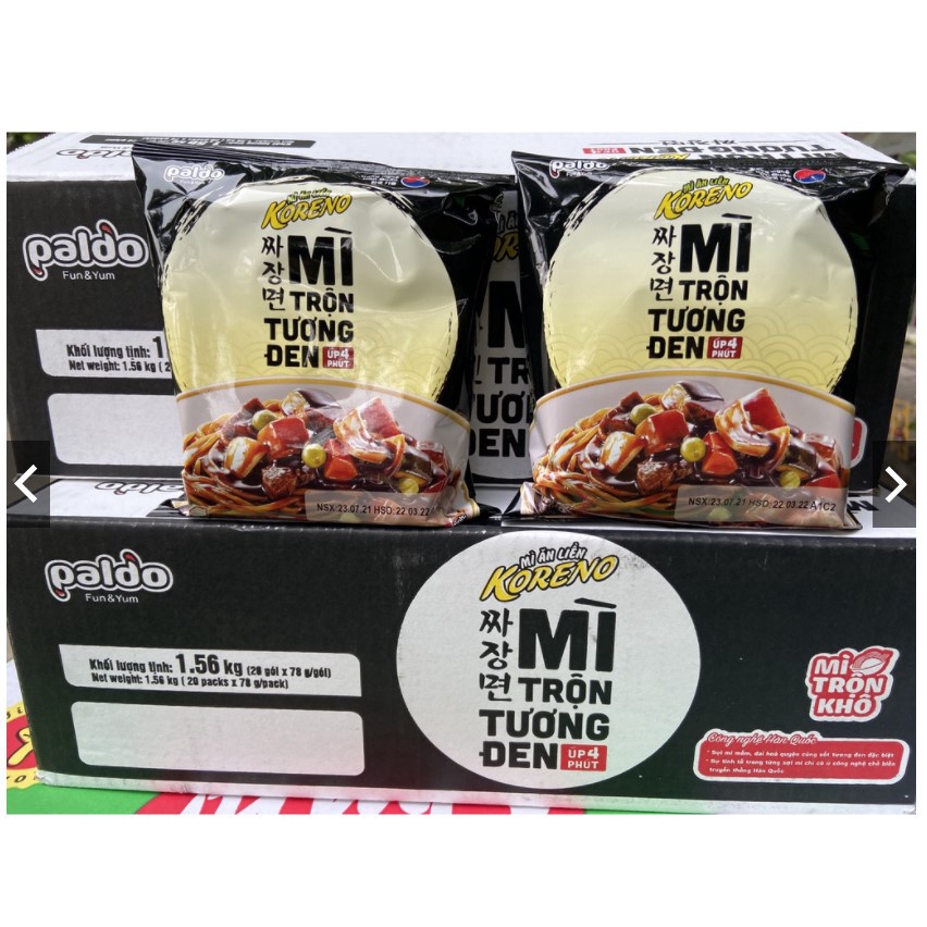 MÌ TRỘN TƯƠNG ĐEN KORENO ÚP 4 PHÚT GÓI 78G