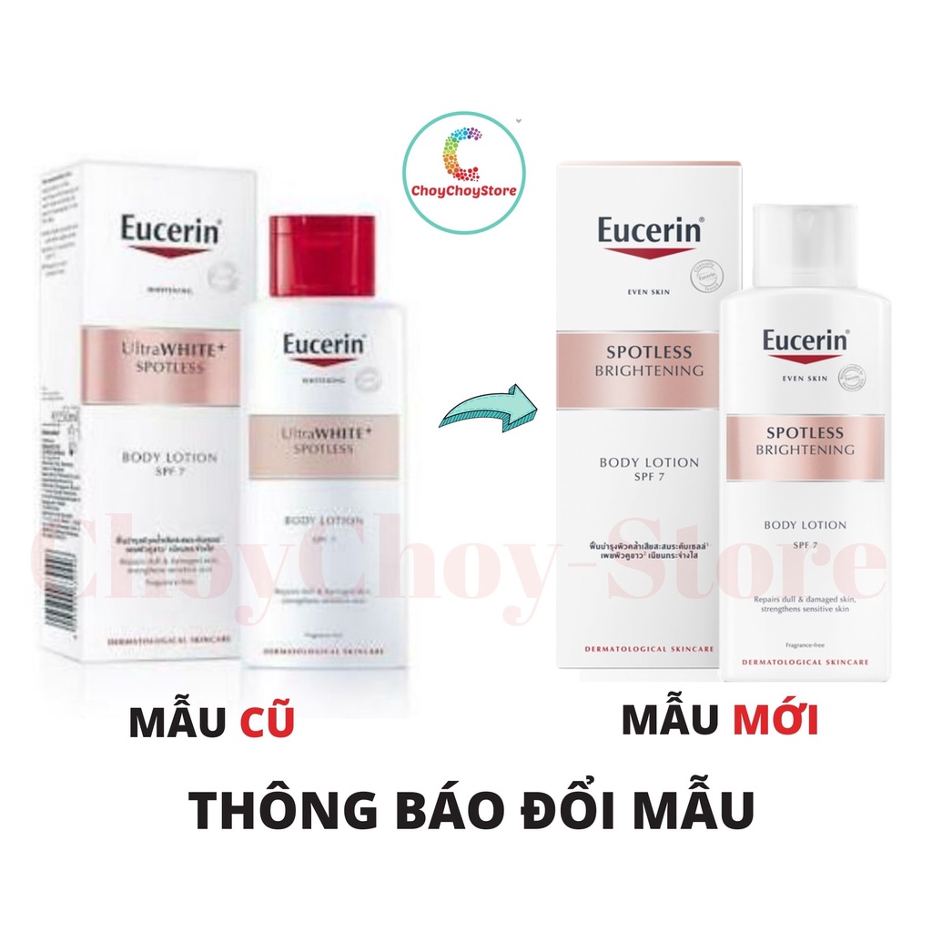 [TEM CTY]  Sữa Dưỡng Thể EUCERIN Spotless Brightening Body Lotion SPF7 250mL - Trắng Da Toàn Thân