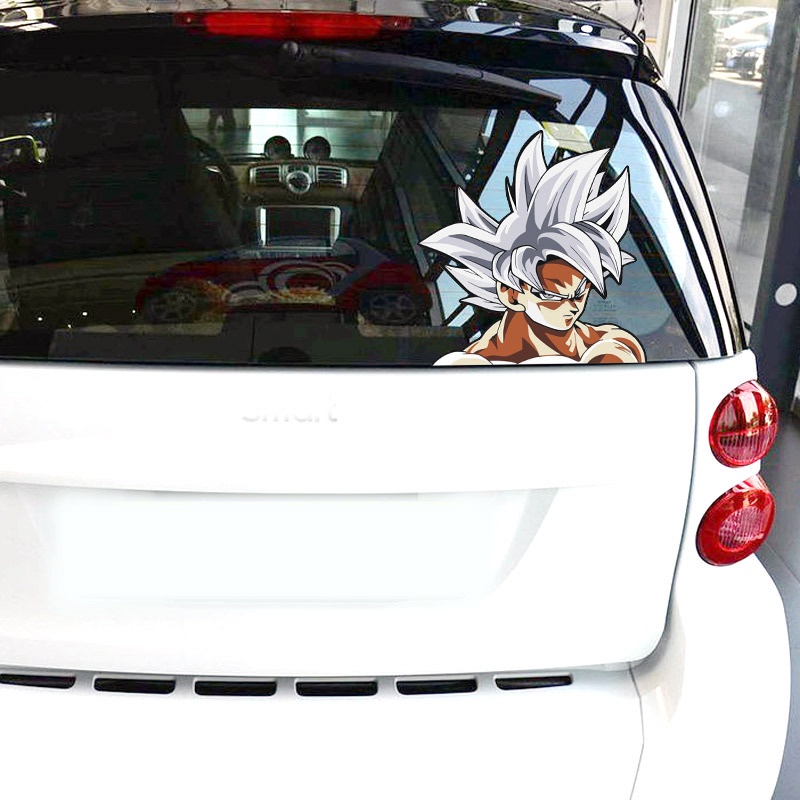 Chống Thấm Phản Quang!Miếng Dán Trang Trí Xe Ô Tô Hình Dragon Ball Hình Dán Xe Goku Super Saiyan. Vỏ Cào