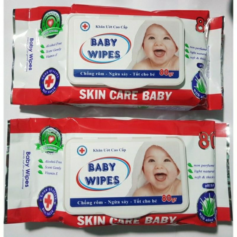 Khăn ướt baby wipes 80gr