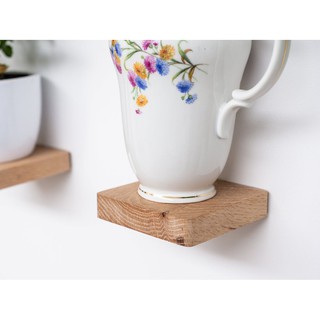 Kệ gỗ vuông bắt vít âm tường trang trí Rainbow / Kệ treo tường bằng gỗ tự nhiên phong cách tối giản H8