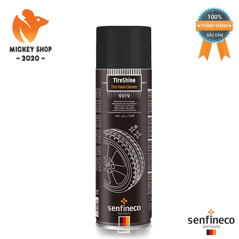 [ 100% GERMANY ] Tẩy Rửa Lốp Xe Dạng Bọt Senfineco Tire Schine Tire Foam Cleaner 9917 (400ML)/ 9979 (650ML)