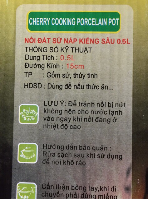 Nồi đất 500ml