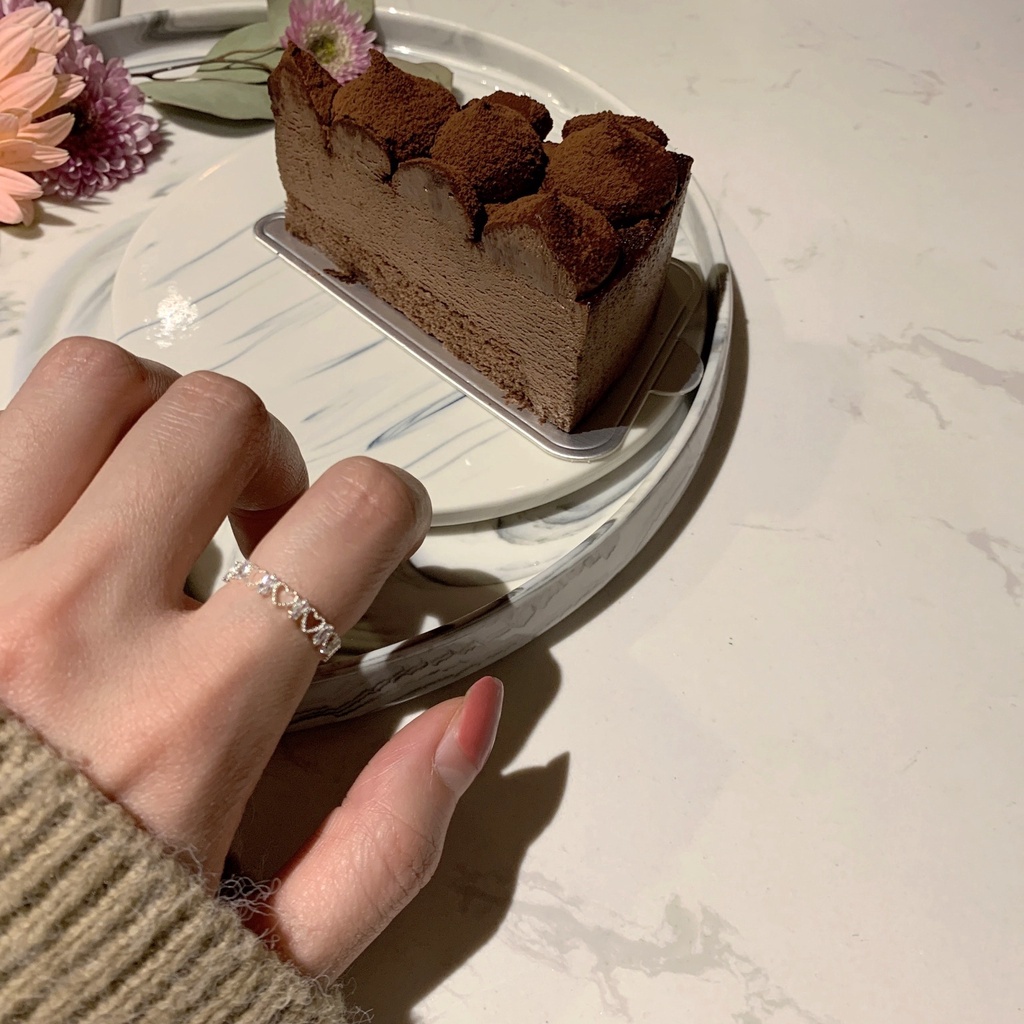 Nhẫn kiểu trái tim đính đá zircon thời trang dành cho nữ