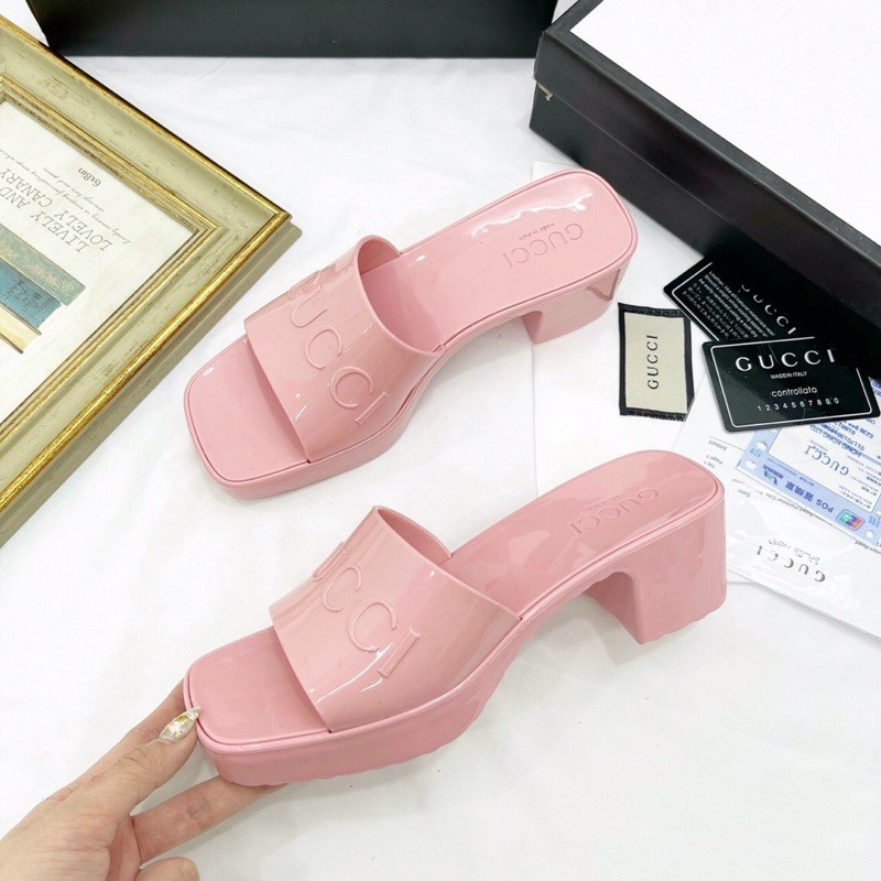 Guốc G c nhựa đế vuông 5p fullbox Hương Lyy Shoes