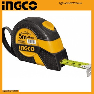 5mx19mm thước cuộn thép nền vàng ingco hsmt08052