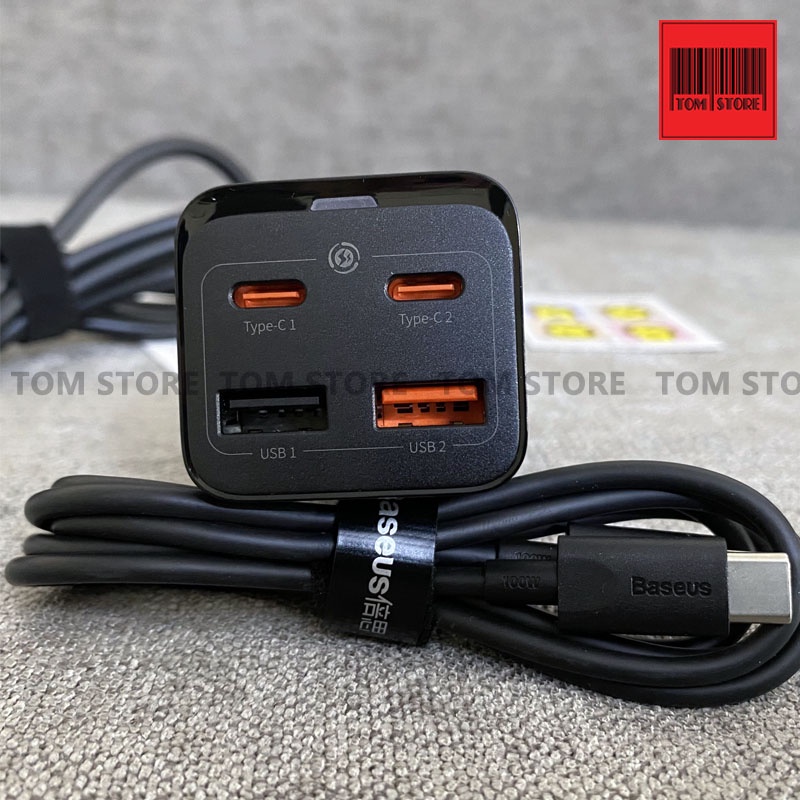 Bộ Sạc Nhanh Baseus 65W GaN3 Pro Desktop Fast Charger kèm cáp sạc nhanh C to C 100w