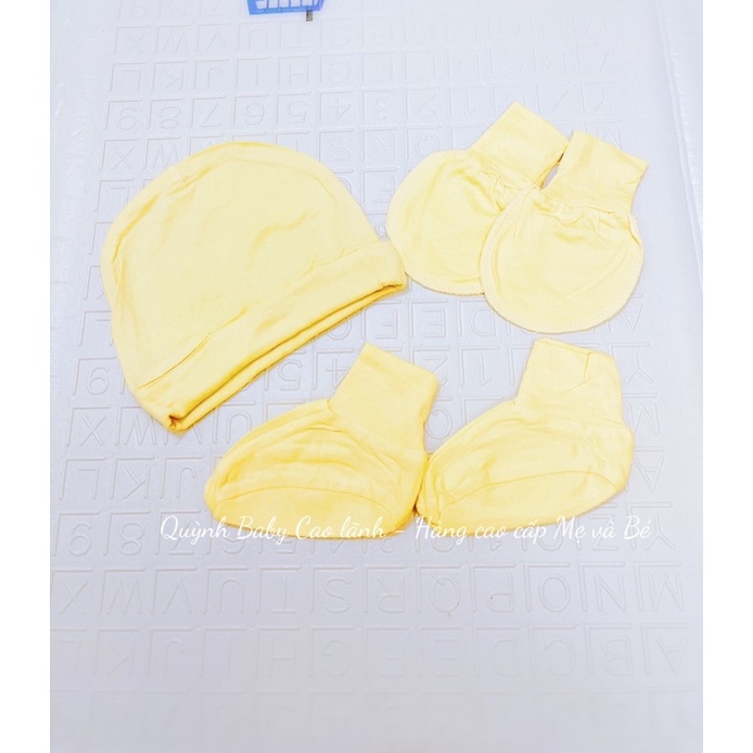 Set nón bao tay chân cao cấp Bexiu cotton lạnh 4 chiều cho bé