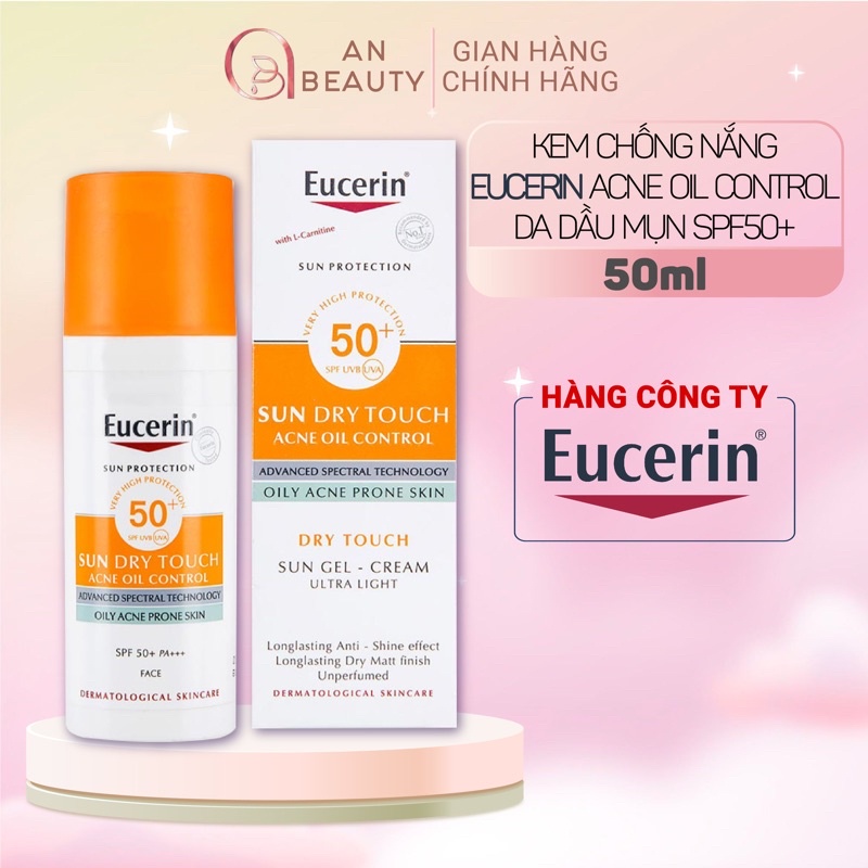 Kem Chống Nắng EUCERIN OIL CONTROL SPF50+ Dành Cho Da Nhờn Mụn 50ml