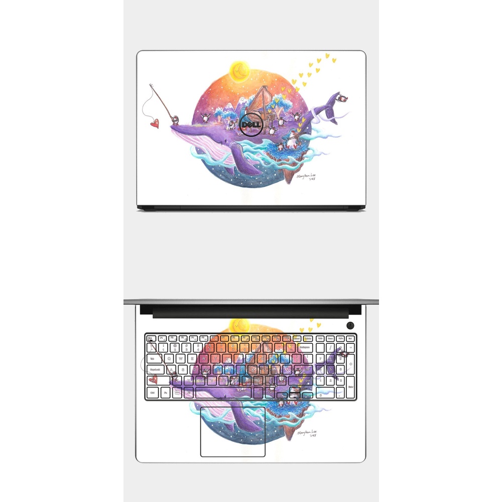 Miếng dán bảo vệ chống xước Laptop máy tính - cắt sẵn chuẩn theo chi tiết máy - in hình theo yêu cầu của khách hàng