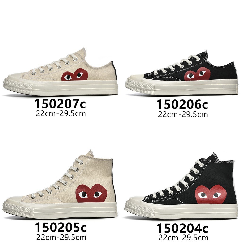 【Bắn thật】CONVERSE 1970 màu be Rei Kawakubo chơi yêu doanh giày vải 150204c 150205c