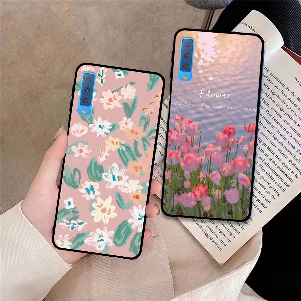 Ốp lưng Samsung A7 2018 - A9 2018 hình hoa vintage nữ tính - BỀN ĐẸP GIÁ RẺ