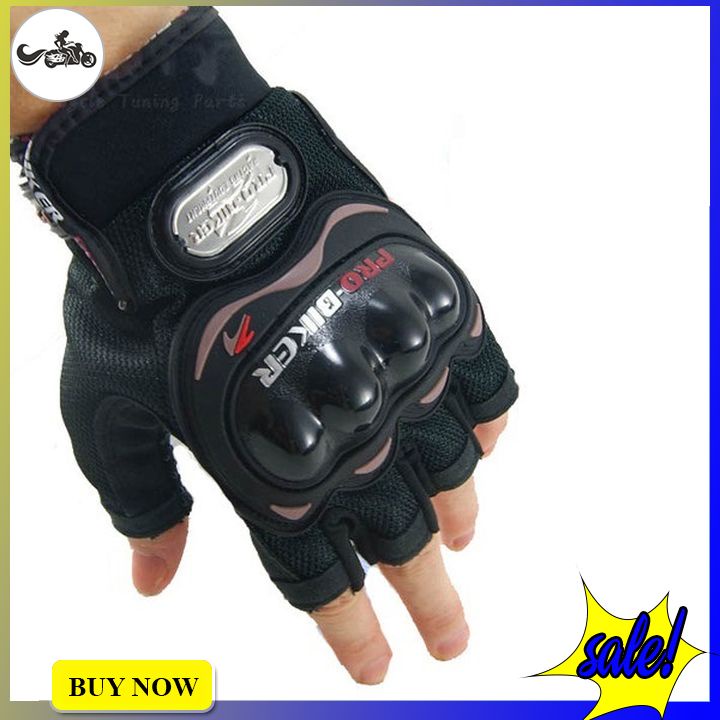 Bao tay hở ngón Pro biker loại 1 chống nước bảo vệ tay khi không may có va quẹt
