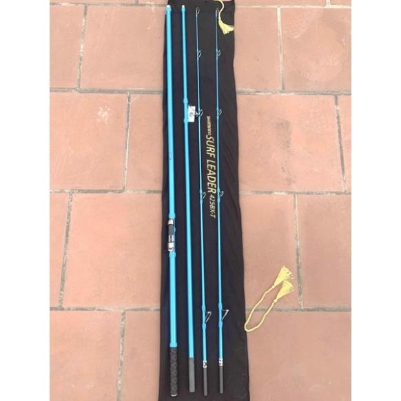 Cần lục 3 khúc surf leader bxt dài 4m25 hàng loại 1 tải cá 20kg + tặng 1 ngọn