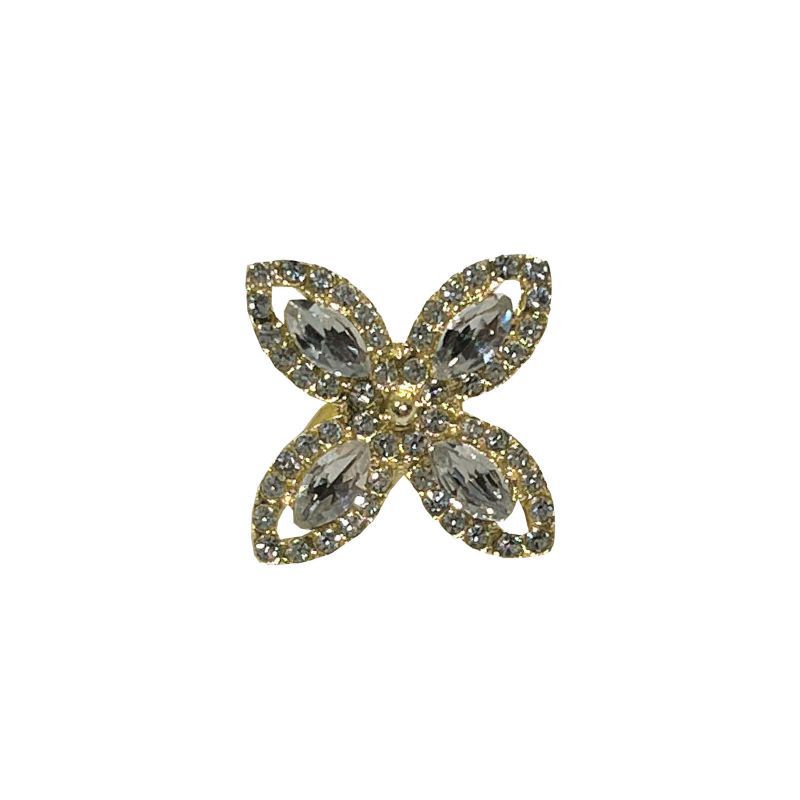 Khuyên Kẹp Vành Tai Bằng Silicone Hình Hoa Đính Kim Cương Giả Thời Trang Nữ 2022