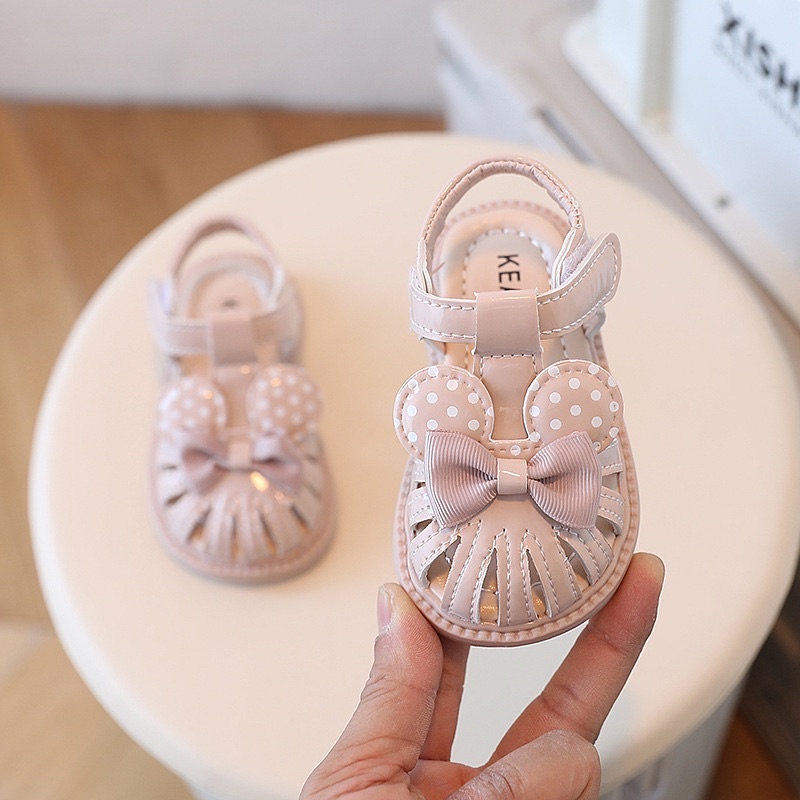 Sandal tập đi Mickey dễ thương cho bé gái 0-2 tuổi