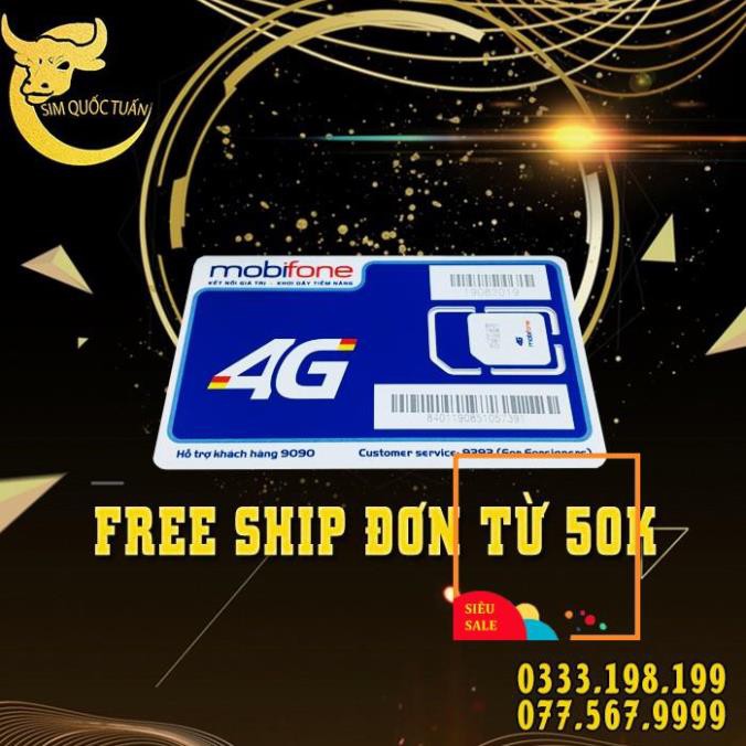 [SQT]  Sim 4G MobiFone C90N cộng 120 GB/tháng + 1000 phút nội mạng + 50 phút liên mạng