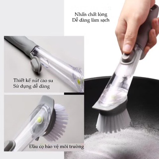 Dụng cụ cọ rửa đa năng có bình chứa nước rửa kèm đầu cọ