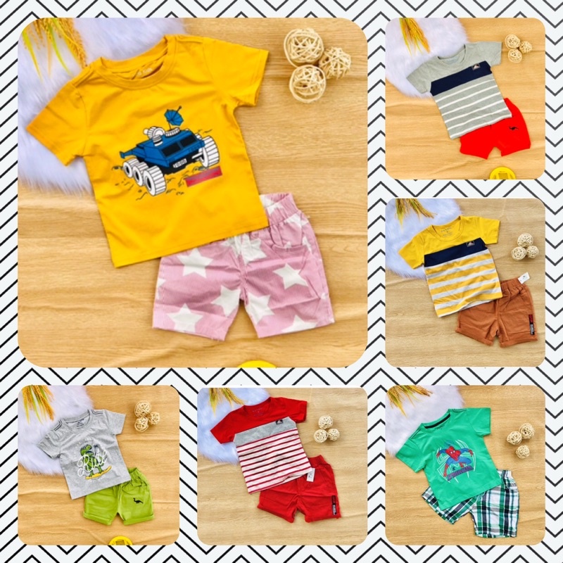 🚗 Bộ cotton hàng shop bé trai 10-27kg