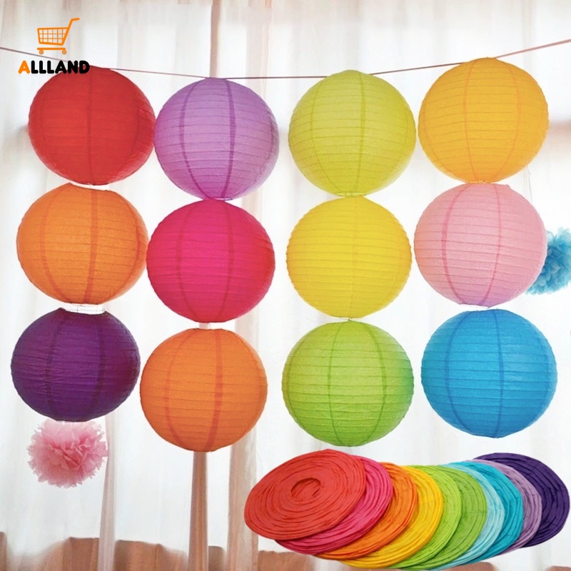 Lồng Đèn Giấy Hình Tròn 6 Inch Treo Trang Trí Tiệc Giáng Sinh / Lễ Hội Mùa Xuân Thu