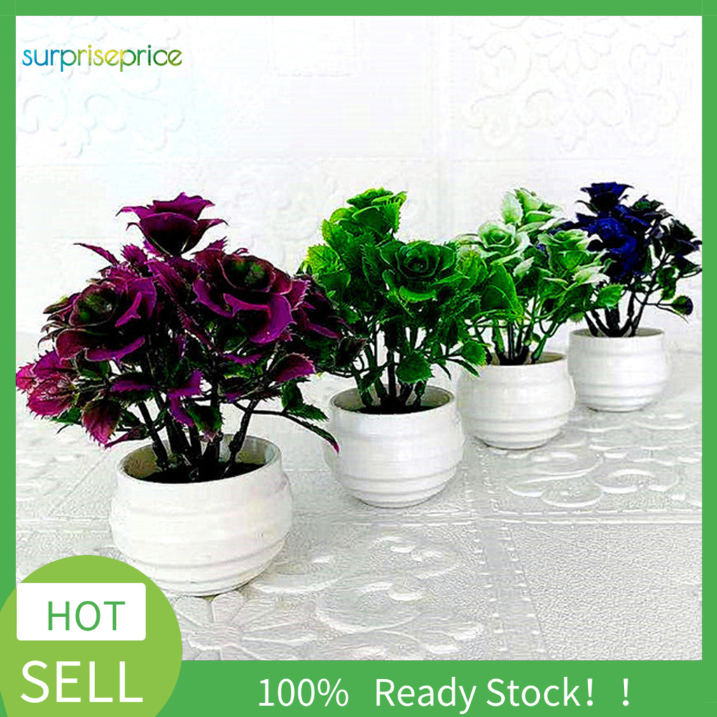 1 Bộ Cây Hoa Hồng Nhân Tạo Trang Trí Không Phai