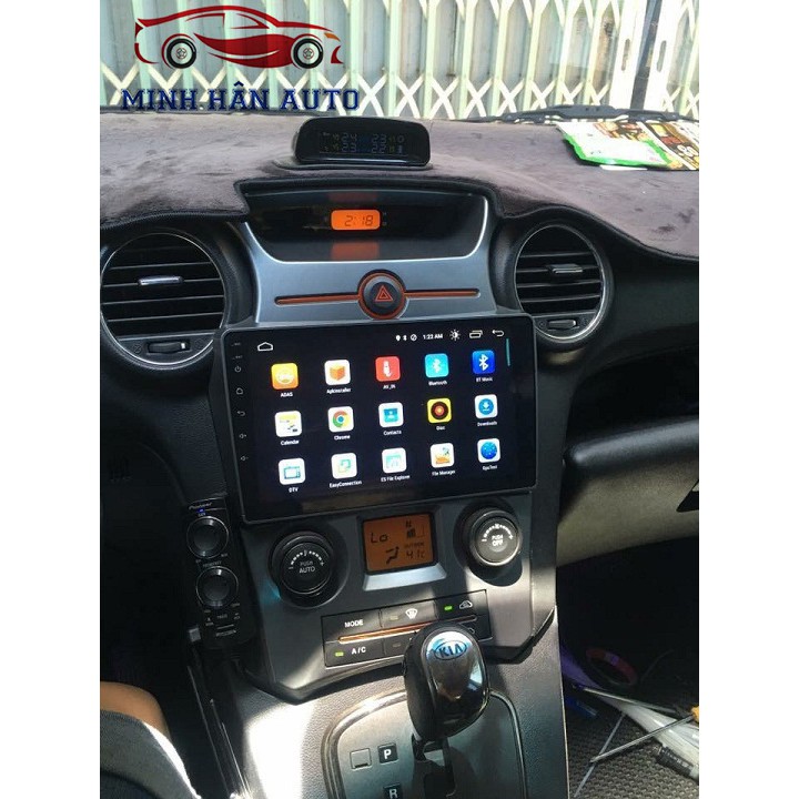 UY TÍN 166, Bộ màn hình lắp sim 4G cho xe CAREN, android 10. thu phát wifi, TIẾNG VIỆT,bản đồ Navitel