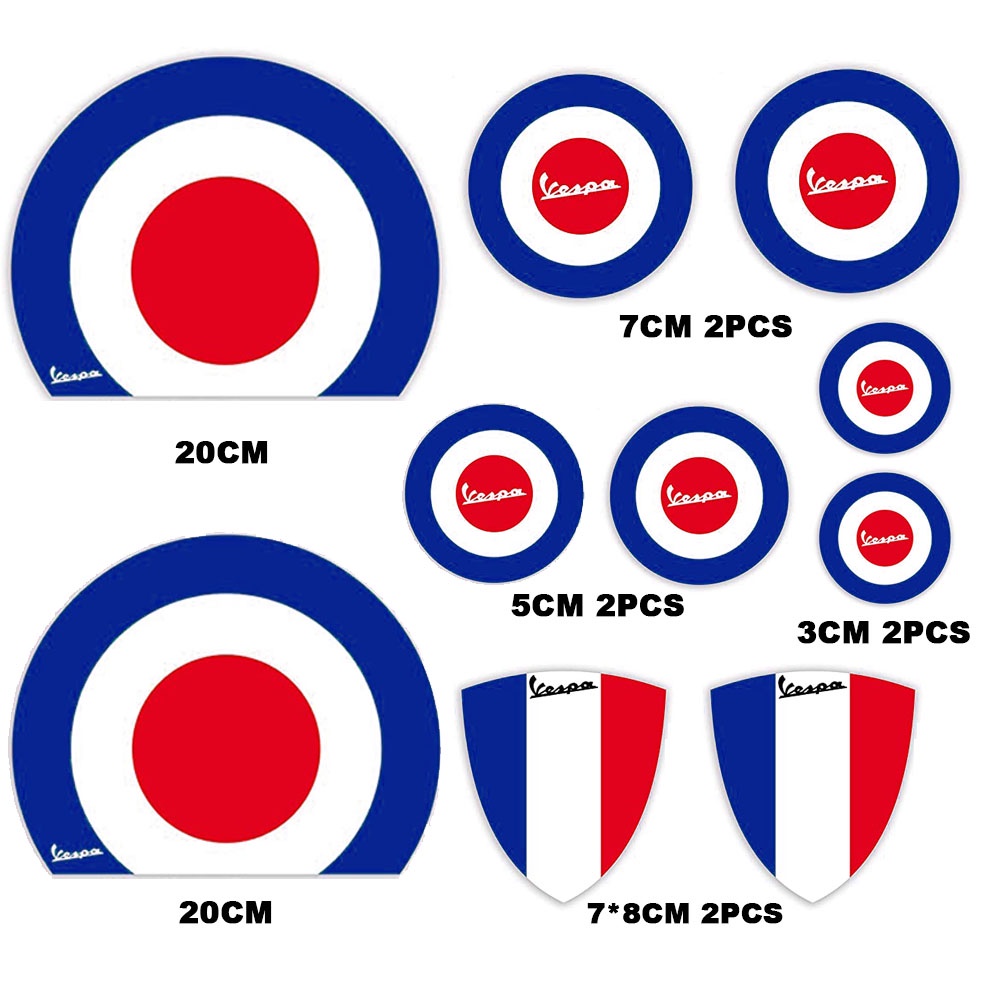 Miếng Dán Phản Quang Trang Trí Xe Máy VESPA Piagio SPRINT GTS GTV LXV LT PX Primaavera 150 250 300ie