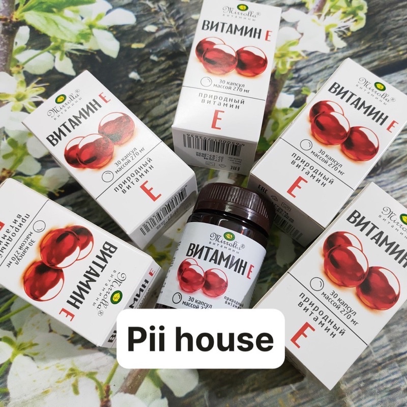 Vitamin E đỏ Nga 270mg ( hộp 30 viên )