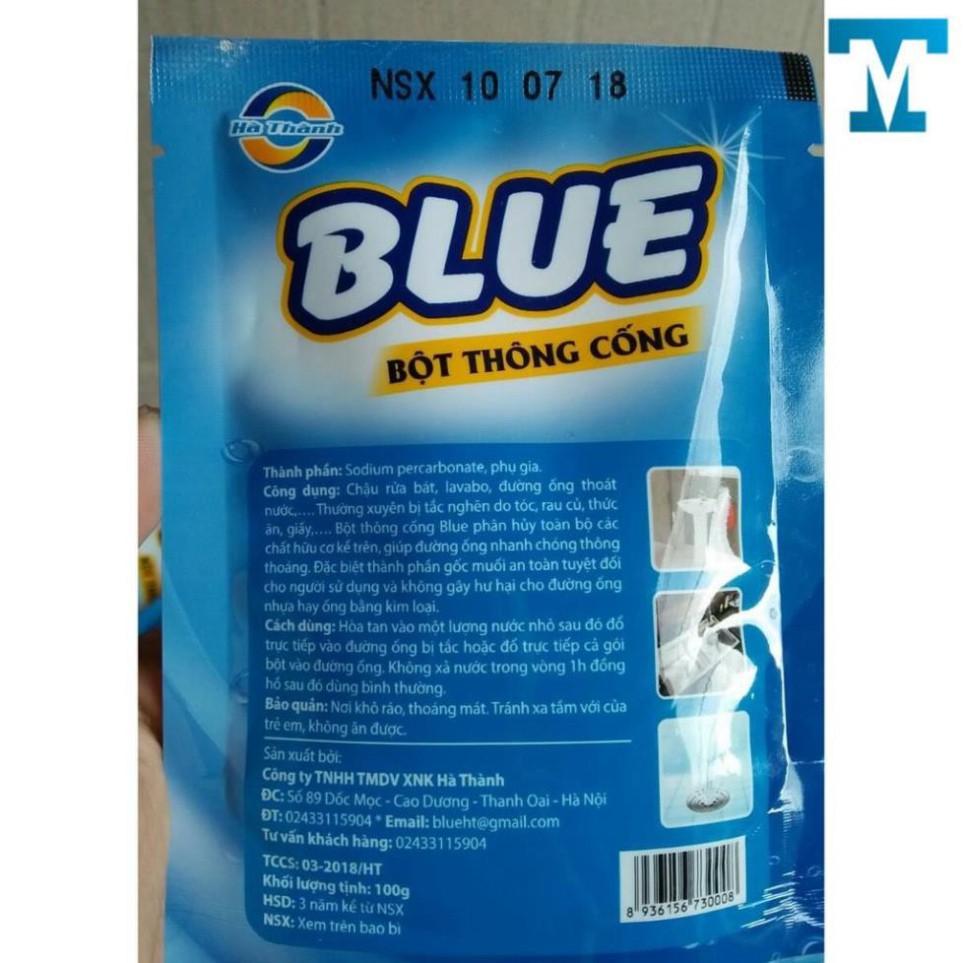 Bột thông cống Blue công nghệ Hàn Quốc - MITUHOME - Giúp bạn xóa bỏ sự lo lắng tắc đường ống cống, tắc bể phốt kunkun