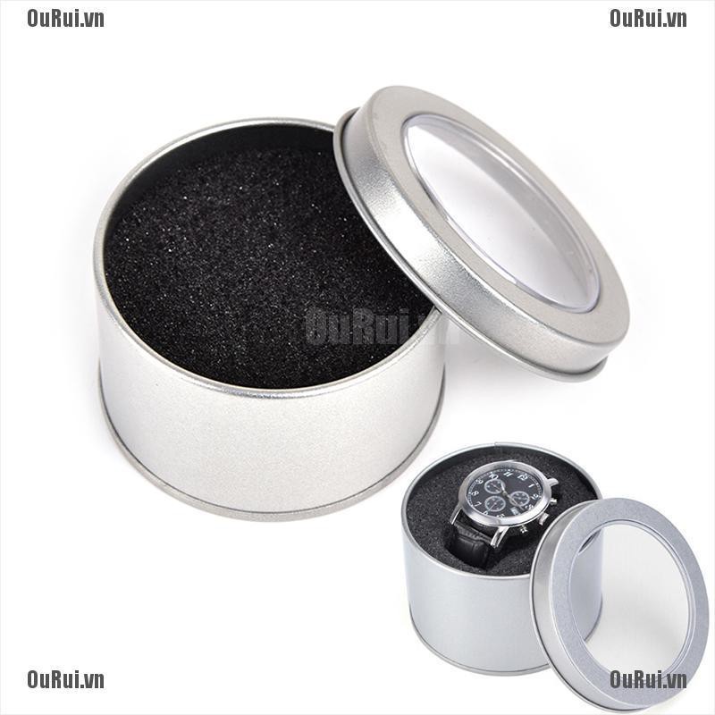 Hộp Đựng Đồng Hồ Hình Tròn Bằng Kim Loại Kích Thước 6.5X4Cm