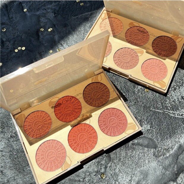 Bảng phấn má hồng 6 ô màu hạt dẻ XIYUAN mỏng mịn tự nhiên Chestnut Six-color Blush Powder Tray hottrend hottiktok XIYU05 | BigBuy360 - bigbuy360.vn