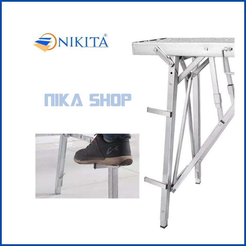Giàn giáo di động gấp gọn NIKITA 140cm - 200cm Tiện ích - Đa năng - Dễ thao tác - Sản phẩm chính hãng NIKITA năm 2022