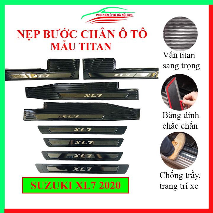 Ốp bậc cửa nẹp bước chân TITAN ô tô Suzuki XL7 2020 chống trầy bảo vệ xe