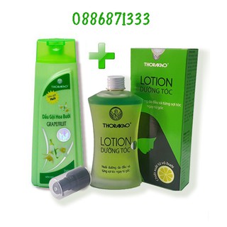 Combo 1 dầu gội hoa bưởi ngăn rụng tóc – 1 tinh dầu bưởi kích thích mọc tóc thorakao 120ml