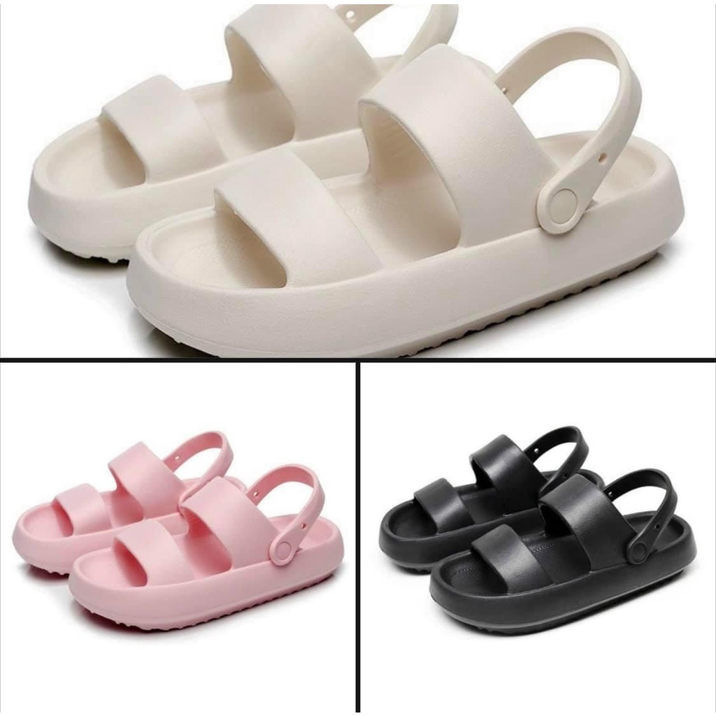 Dép xăng đan nữ thời trang ulzzang cao cấp nhựa Eva đi cực êm mềm chân đế độn 3cm tăng chiều cao TH-42