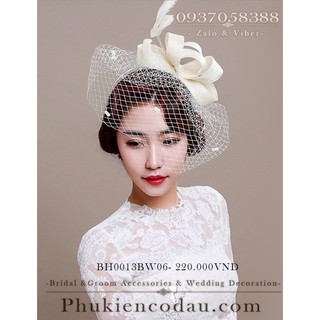 Mũ lưới cô dâu BH0013BW06