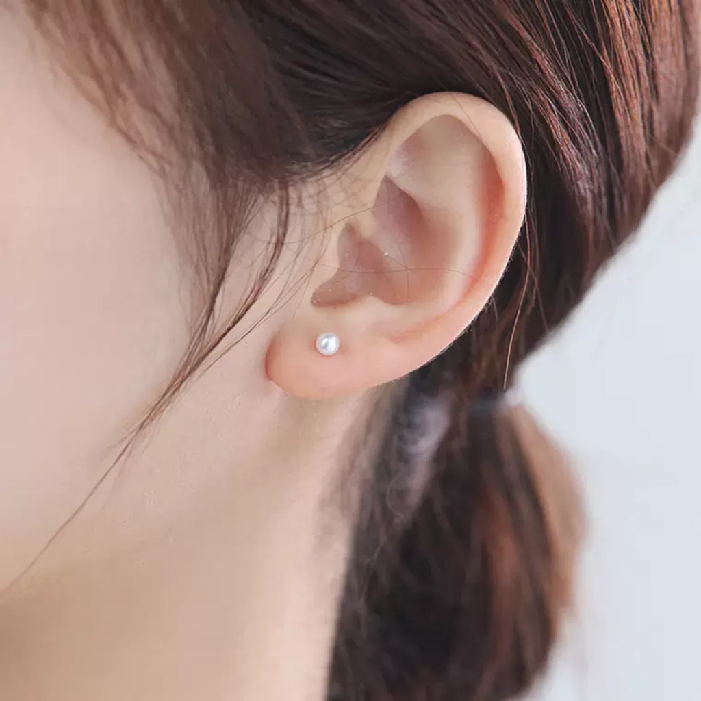 Khuyên tai Bạc ý 925 ngọc trai nhân tạo cho nữ