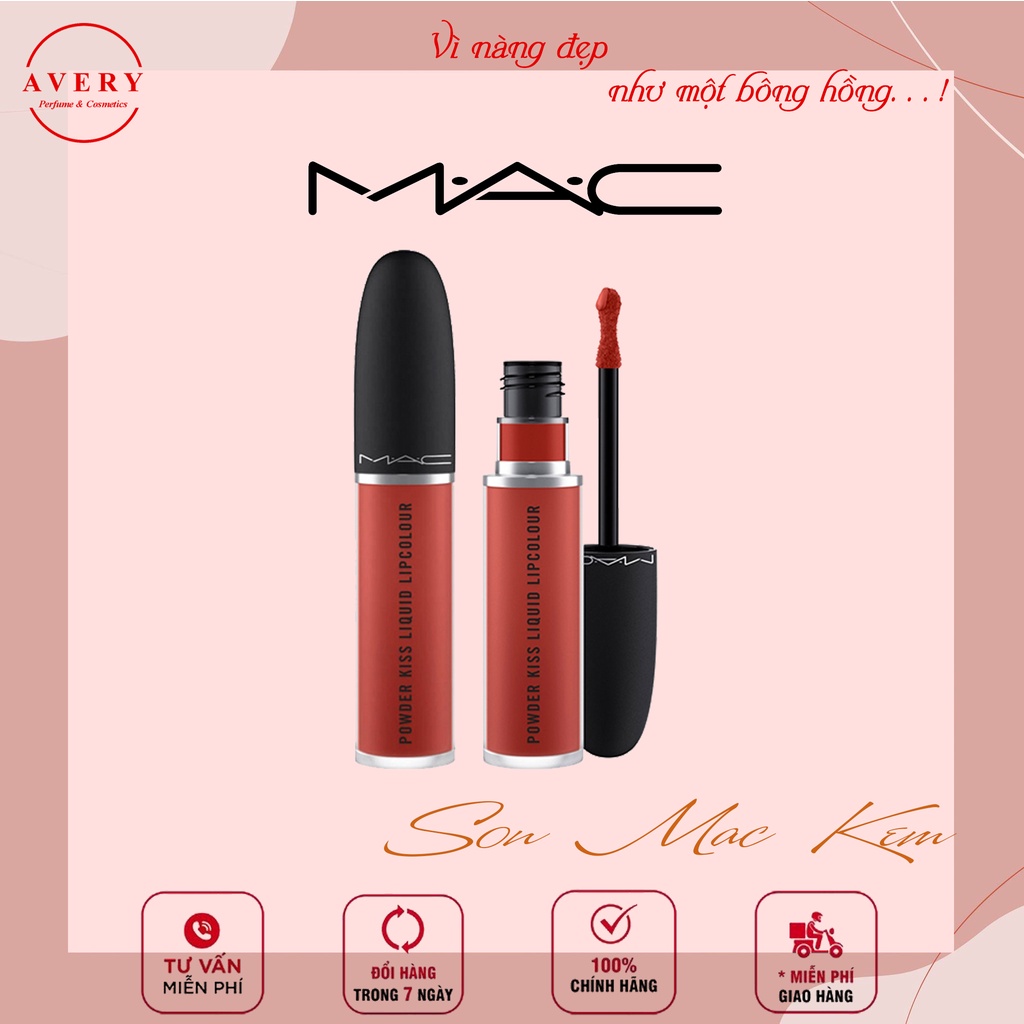 Son Mac Kem, Mac Powder Kiss Liquid Lipcolour, BST Son Kem Lì Mac Chính Hãng