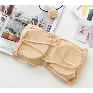 Áo Bra Croptop phi lụa bóng có mút - 263